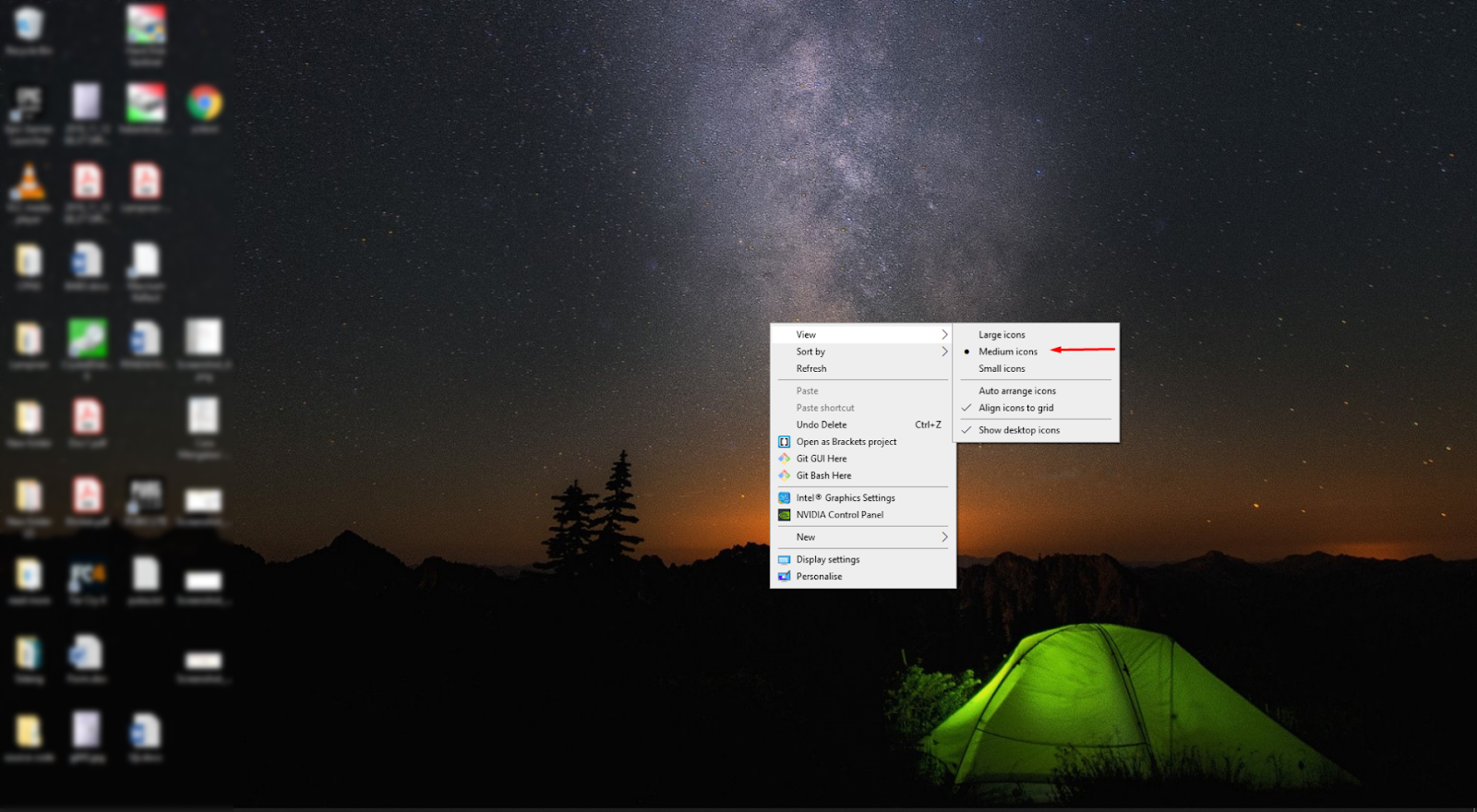 Cara Mengecilkan dan Membesarkan Icon di Windows 10 | WeBaik