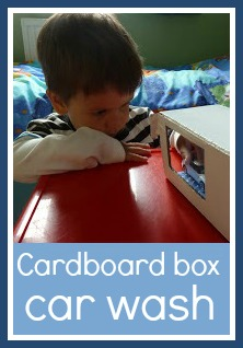 How to make a cardboard car wash toy