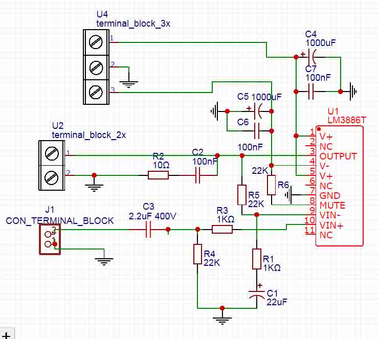 PCB Layout Super Gainclone Amplifier LM3886 - Electronic Circuit