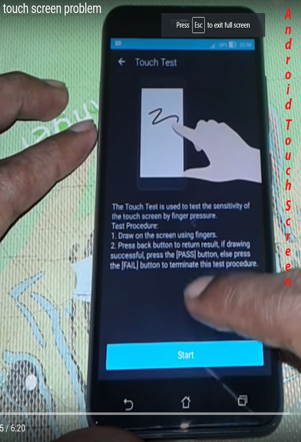 how to identify android touch screen problems and step by step