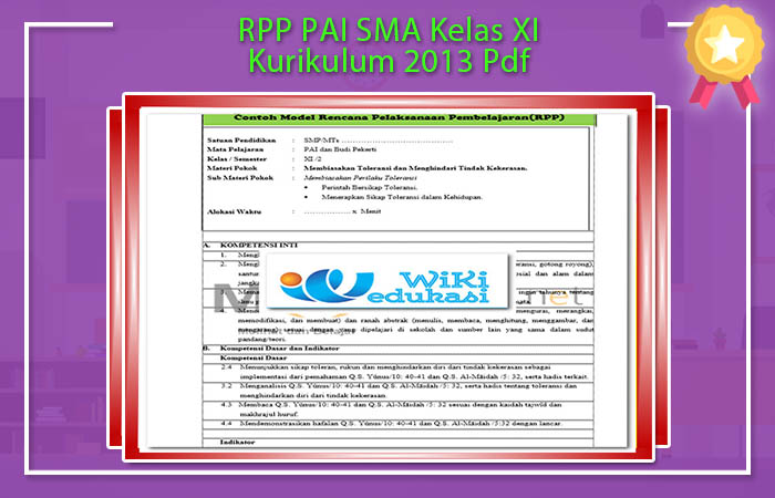 RPP PAI SMA Kelas XI Kurikulum 2013 Pdf RPP PAI SMA Kelas XI Kurikulum 2013 Pdf