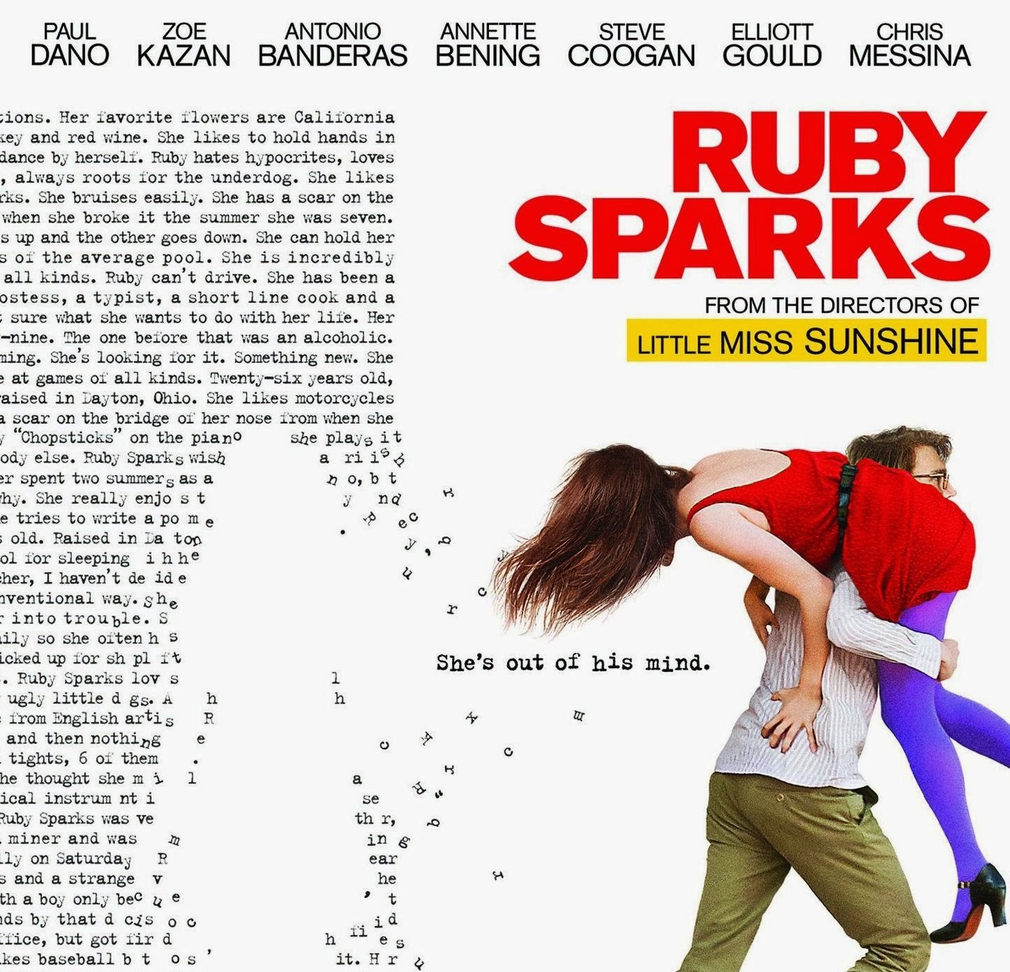 Руби на английском. Ruby Sparks 2012. Руби Спаркс Бандерас.