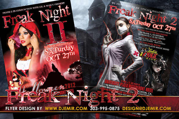 Freak Night 2 2nd Annual Halloween Ball Flyer Design Freak Night 2 2nd Annual Halloween Ball Flyer Design