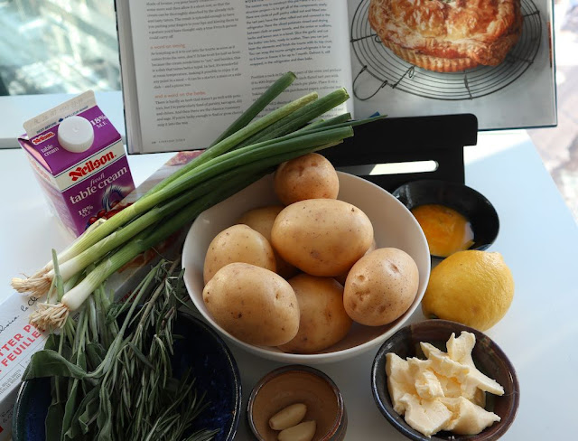 ingredients for making the potato tourte