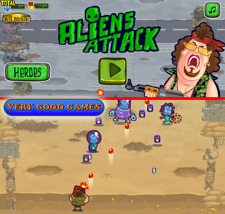 Aliens Attack - game screenshots