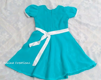 AMINA CREATIONS: FROCK PATTERNS/ HALF FLARE FROCK WITH PUFF SLEEVES