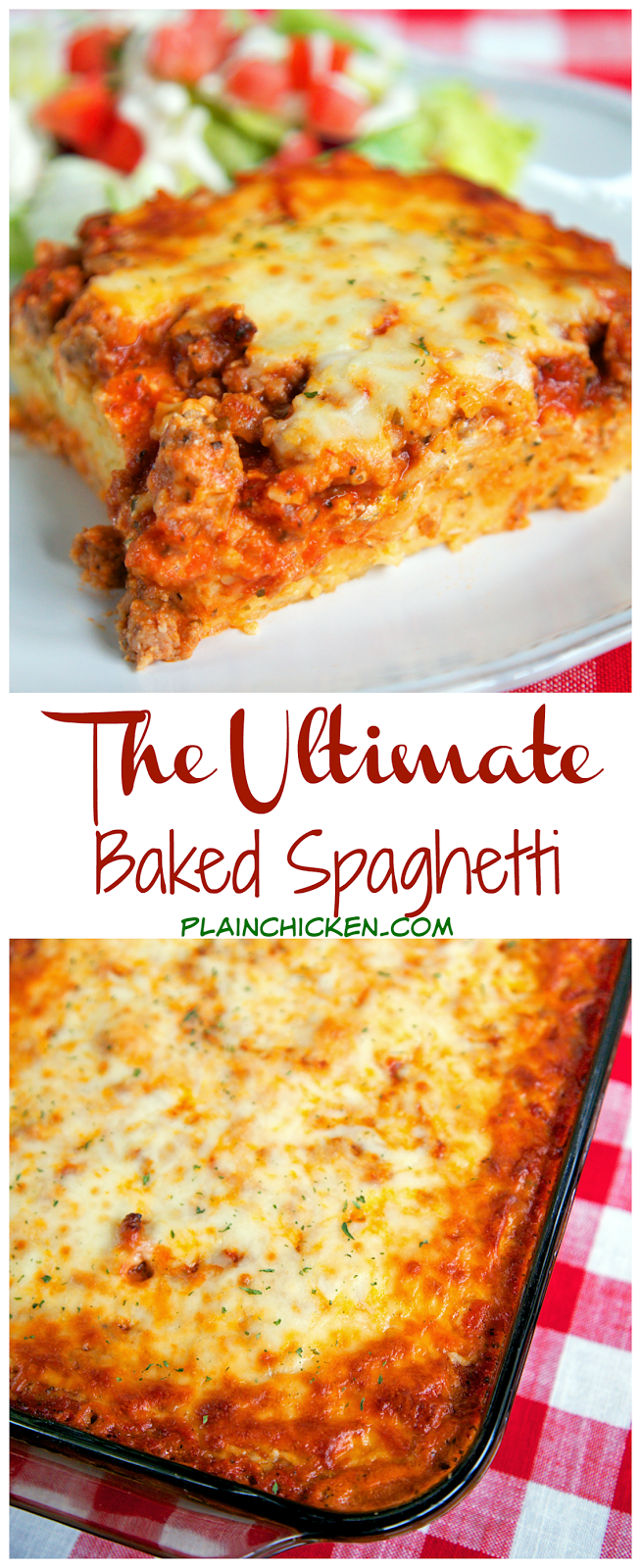 The Ultimate Baked Spaghetti Plain Chicken
