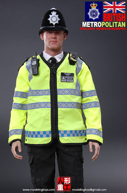 MODELING Toys British Metropolitan Police SERVICE armati Agente di Polizia 1/6 