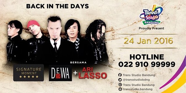 Konser Dewa 19 dan Ari Lasso di Trans Studio Bandung, 24 Januari 2016 