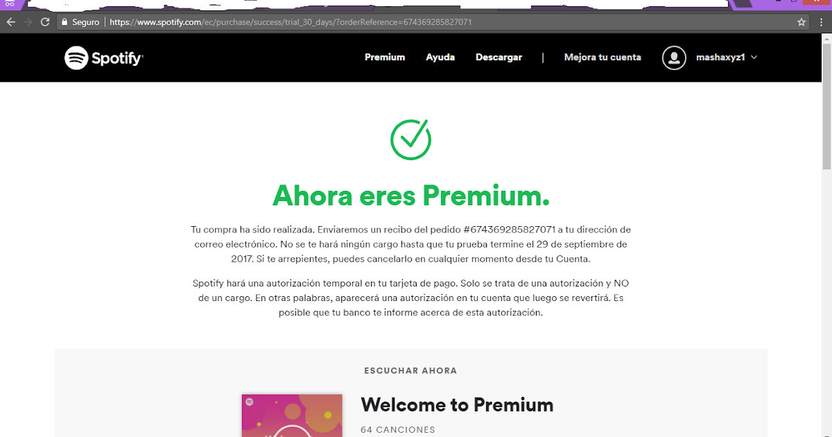 16 digitos Luhn BIN SPOTIFY PREMIUM