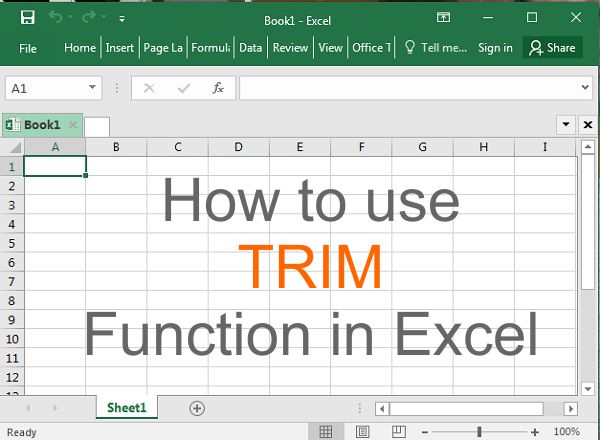 how to use trim function
