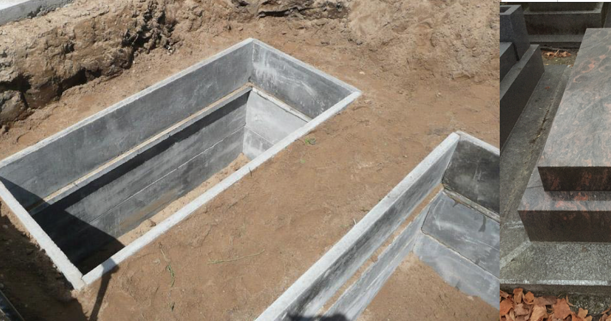 AlQuran Using cemented or concrete GRAVE LINERS AND VAULTS in graves?