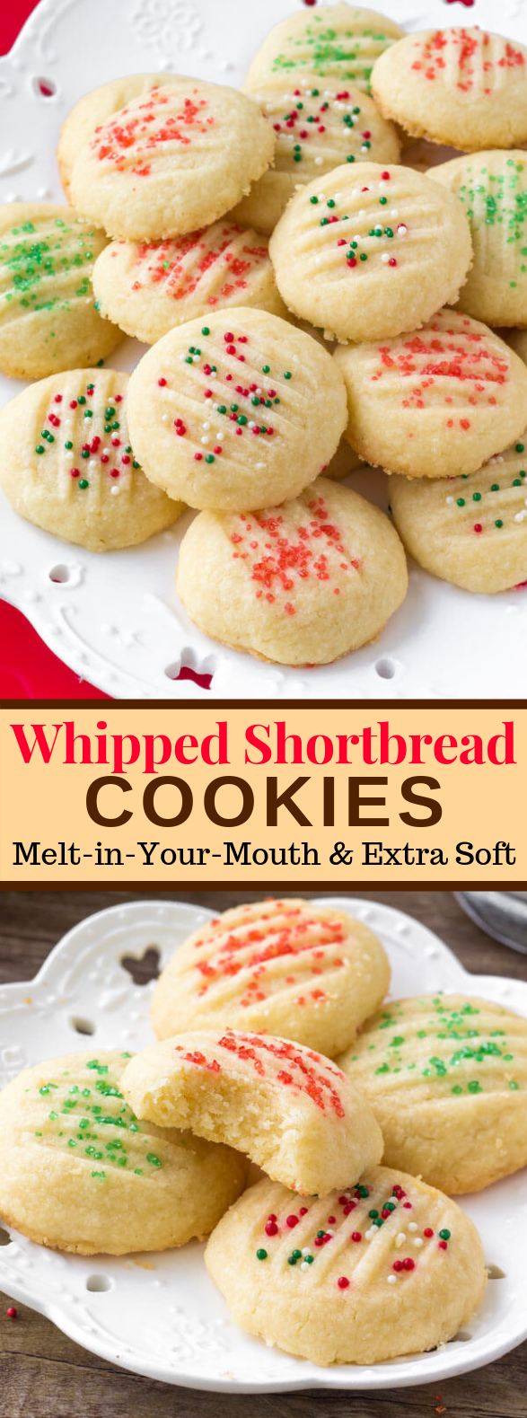 Whipped Shortbread Cookies #dessert #cake
