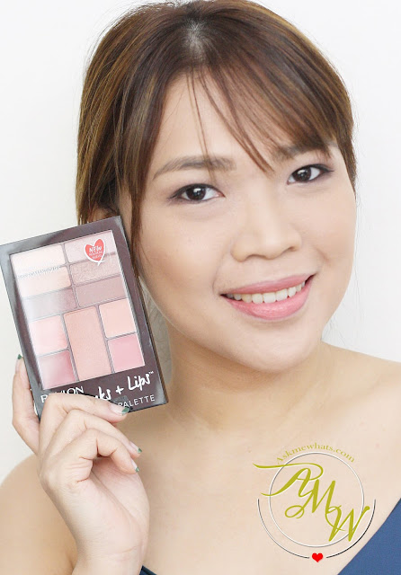 a photo of Nikki Tiu AskMEwhats wearing Revlon Eyes, Cheeks, Lips Palette in Romantic Nudes 