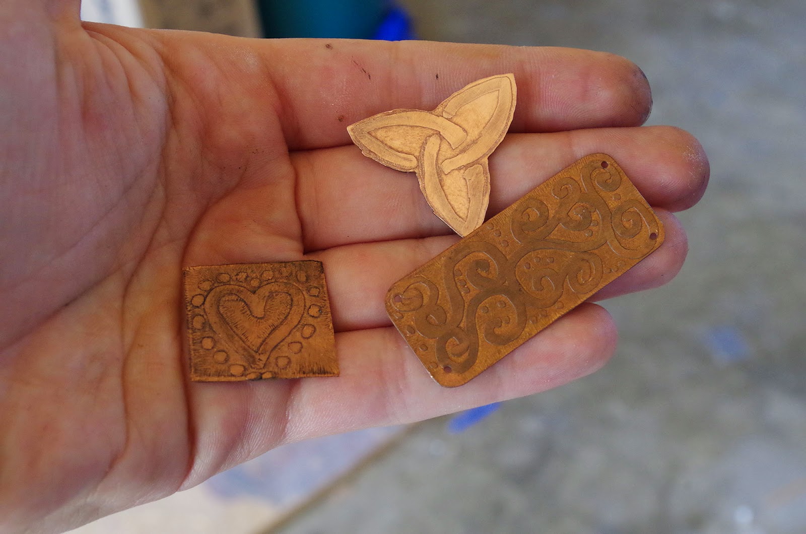 The Making of Hand Drawn Copper Jewelry Shealynn's Faerie Shoppe