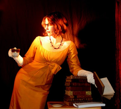 Gail Carriger in a Marigold Cocktail Dress at Reno WorldCon 2011