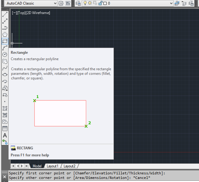 How To Draw 3D Rectangle In Autocad HOW TO DRAW A RECTANGLE IN