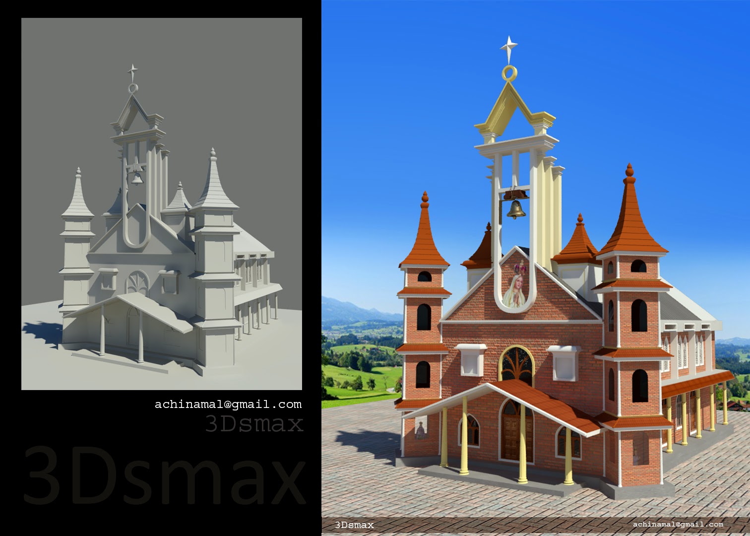 achinamal 3dsmax Church Elevations