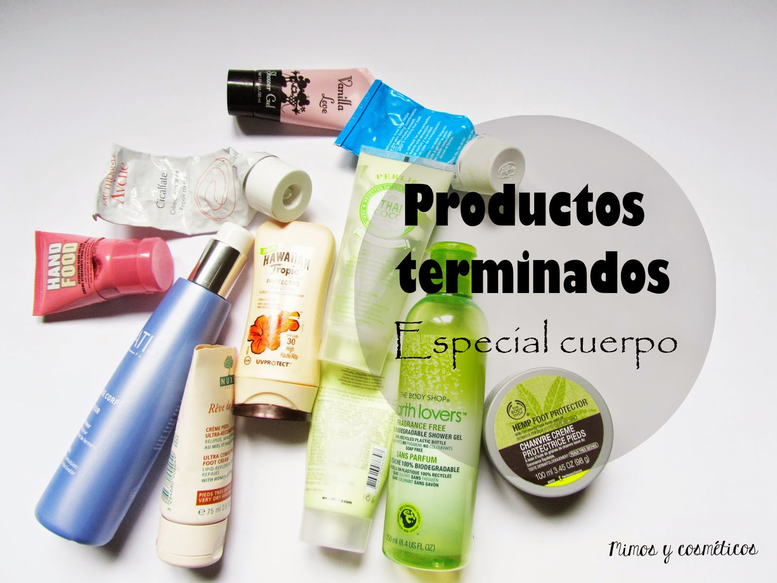 Productos terminados. Especial cuerpo