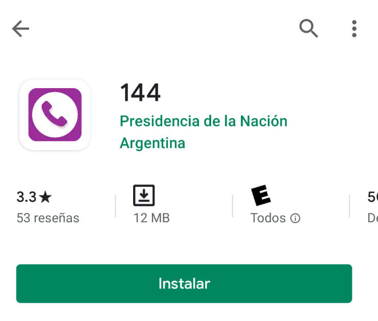 ARGENTINA: LÍNEA 144