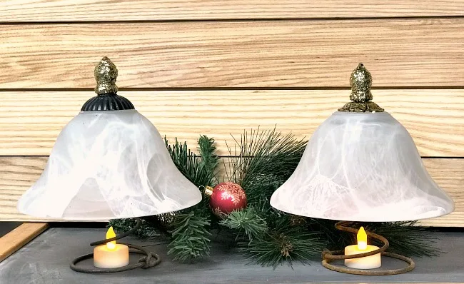 Easy Repurposed Globe Christmas Trees. Homeroad.net