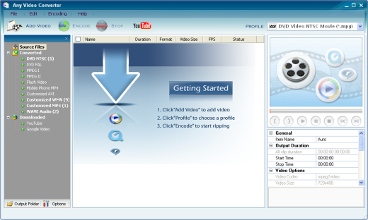 تحميل برنامج تحويل صيغ الفيديو Any Video Converter اخر اصدار