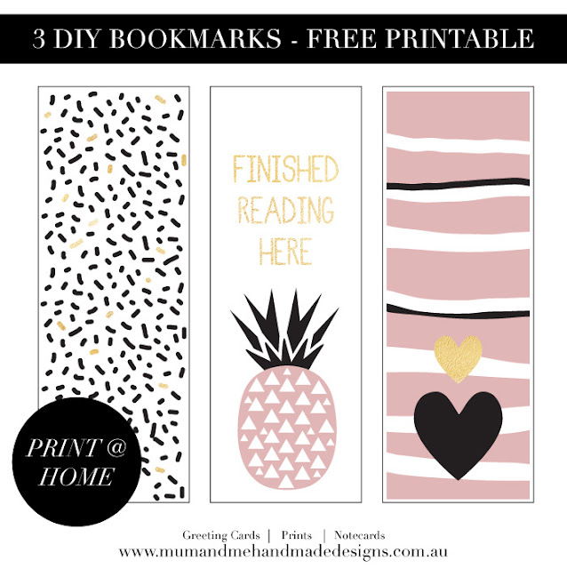 Free Printable - 3 DIY Bookmarks