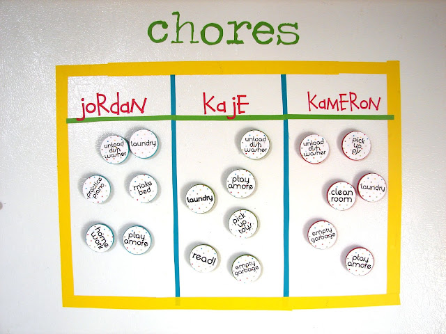 chore chart (knock off!) - A girl and a glue gun