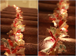 garland christmas fabric diy lights string strips holiday xmas rag ribbon tulle pretty cut lighted tie ties garlands strip around