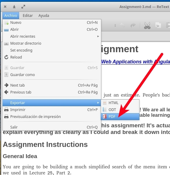 fp Kanarias Retext es un editor y visualizador liviano y