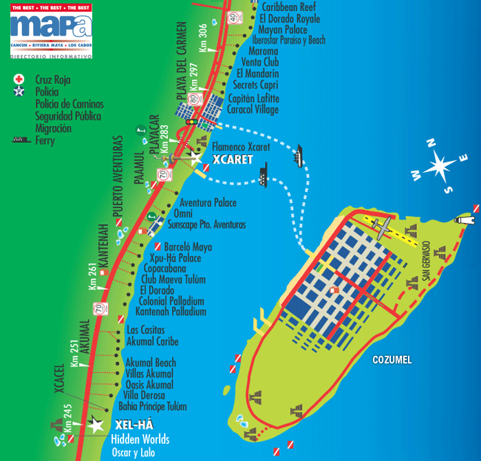 cozumel port map cozumel port map