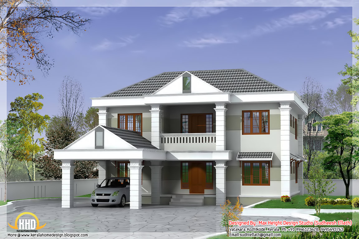 Double Storey Home Design 2850 Sq ft Kerala Home Design Kerala double-storey-home-design-2850-sq-ft-kerala-home-design-kerala
