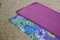 DIY Fleece Mermaid Tail Blanket, very inexpensive- by Over The Apple Tree