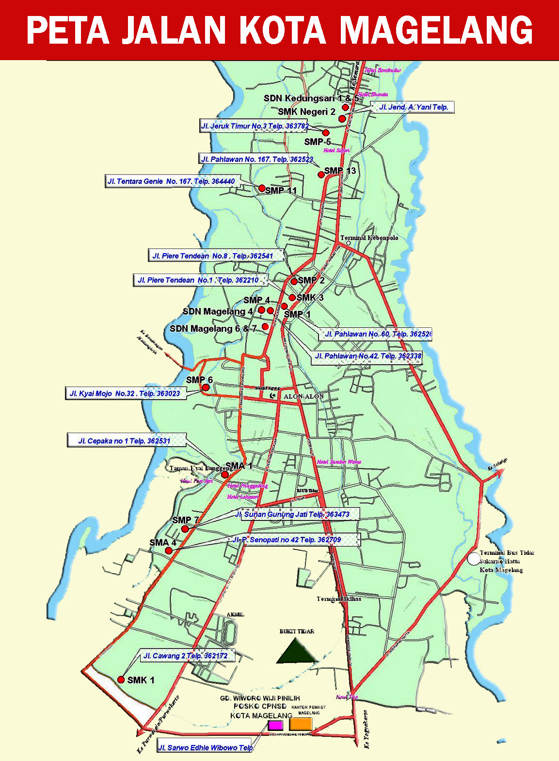  Peta  Kota Magelang Sejarah Negara Com