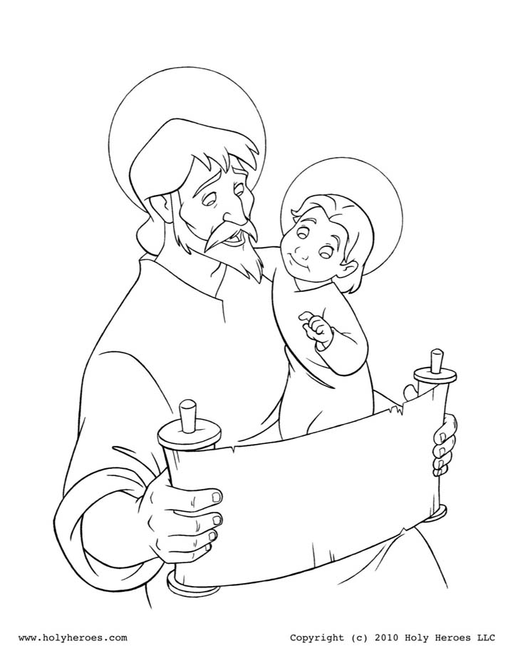 San José enseñándole a Jesús San José enseñándole a Jesús