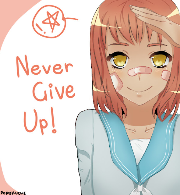 Anime Girl Never Give Up