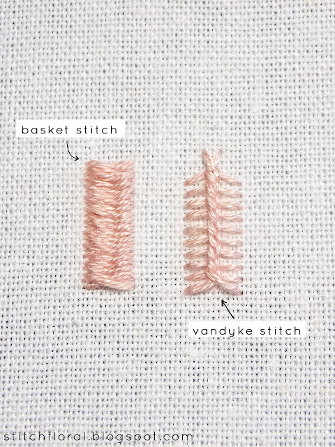 Basket & Vandyke stitches tutorial