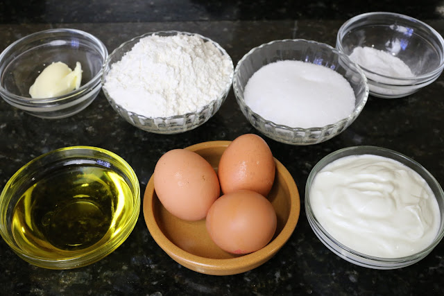 Ingredientes para bizcocho de yogur