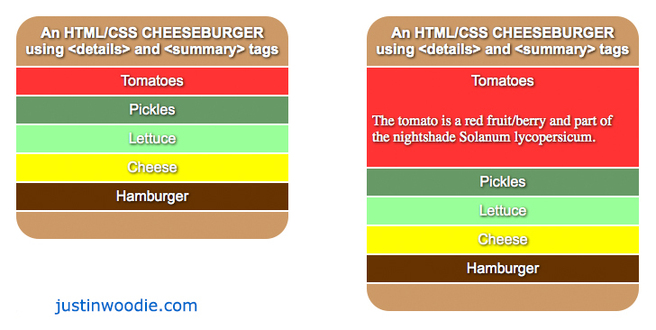 How To Use The <summary> And <details> Tags To Make An Interactive Cheeseburger With HMTL CSS