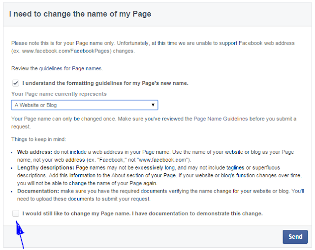 Cara-cara tukar nama Page Facebook