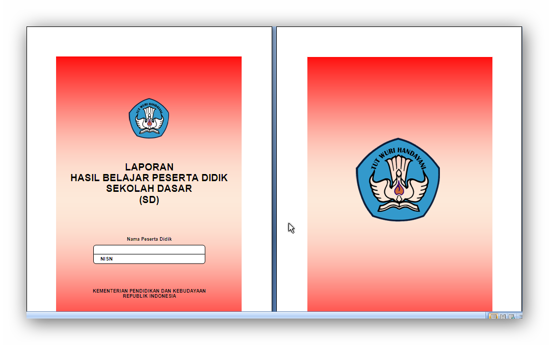 Buku Raport SD/MI Kelas IV Kurikulum 2013 - Berkas 