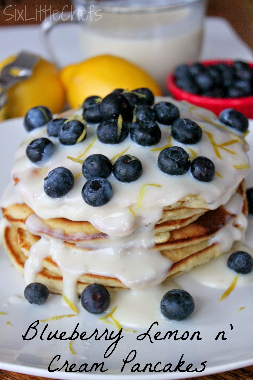 Six Little Chefs Blueberry Lemon n' Cream Pancakes