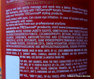 Tresemme Keratin Smooth Shampoo ingredients