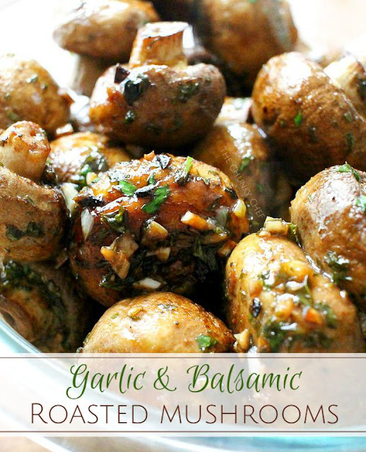 garlic and balsamic roasted mushrooms