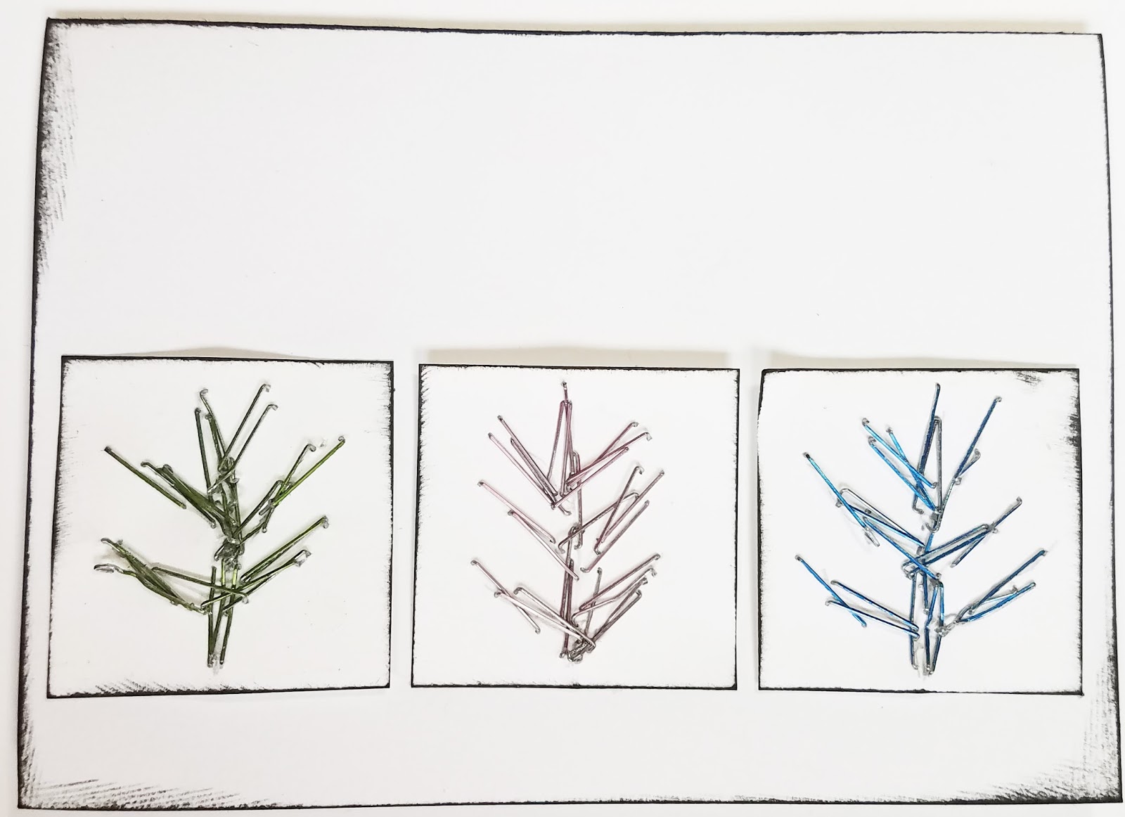 scraps of reflection Staple Art on a Card