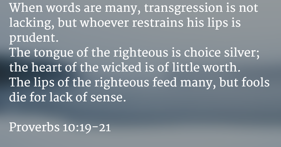 Prayer Pointers Proverbs 10 19 21 Choosing The Right Words Prayer Pointers Proverbs 10 19 21 Choosing The Right Words