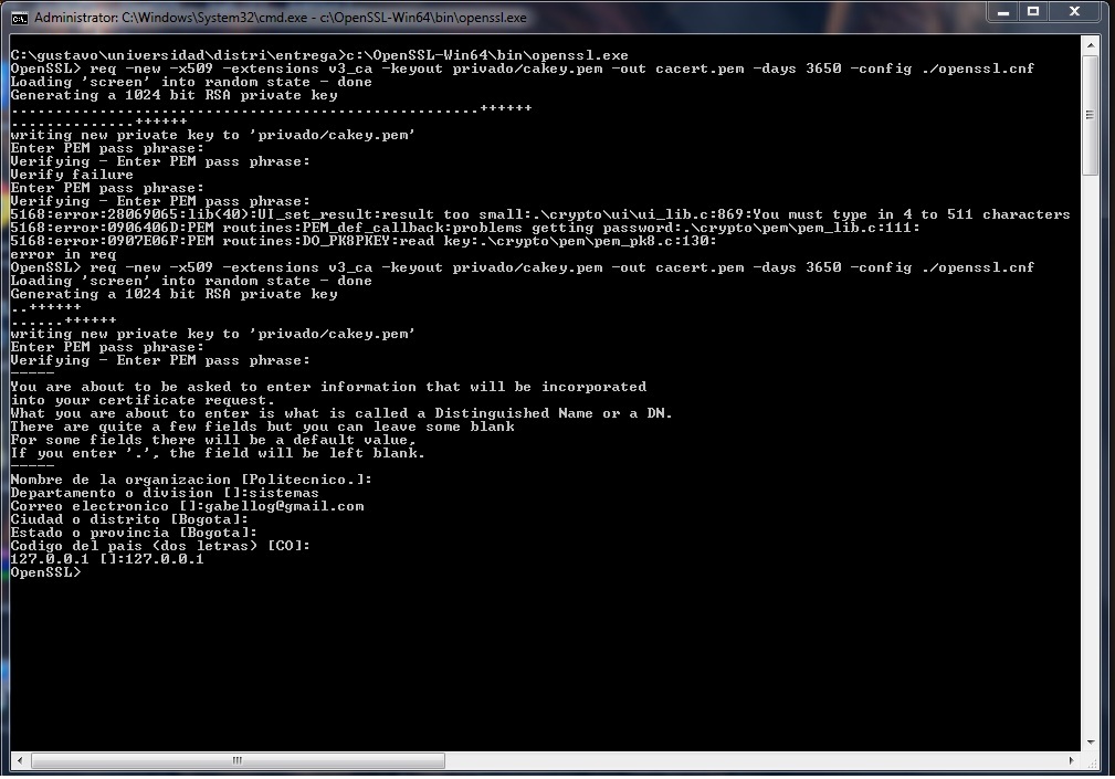 Ingenio trabajando conexión ssl y certificados digitales