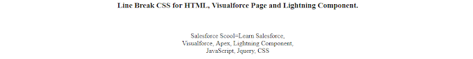 Line Break CSS