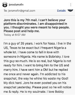 Screenshot 20170102 123534 US based Nigerian man says he's in love with Bobrisky and wants to marry him