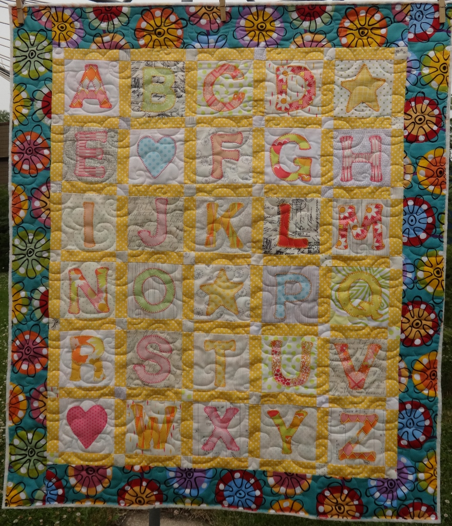 Inch by Inch Quilting Alphabet baby quilt